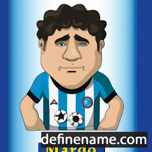 cartoon of the name Maradona