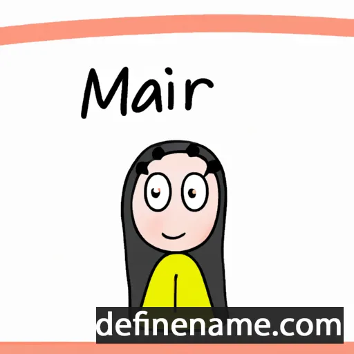 cartoon of the name Màriam