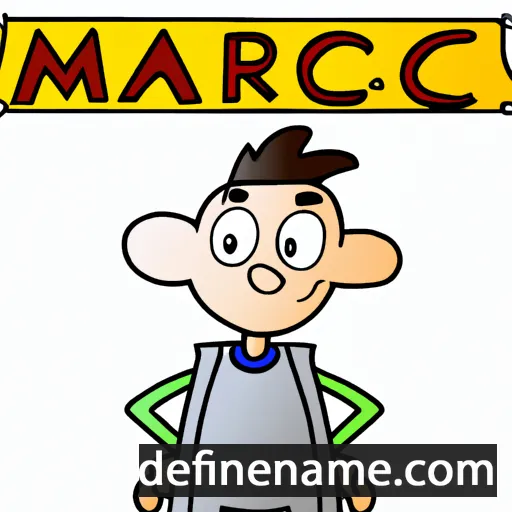 cartoon of the name Marcing