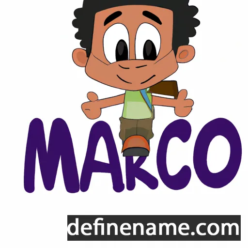 cartoon of the name Marcou