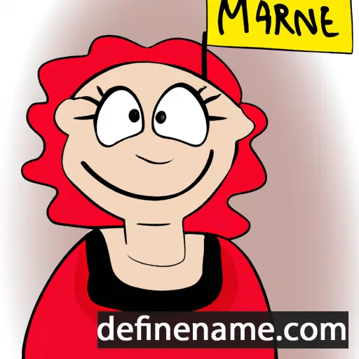 cartoon of the name Marene