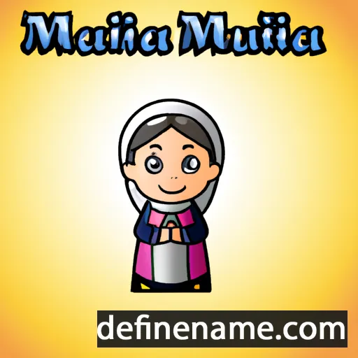 cartoon of the name María Auxiliadora