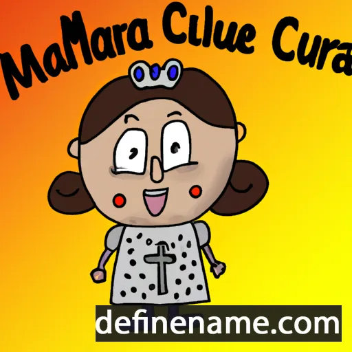 cartoon of the name María de la Cruz