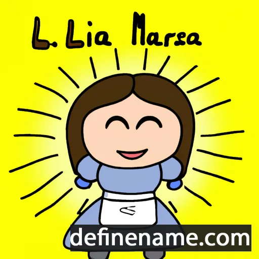 cartoon of the name María de la Luz