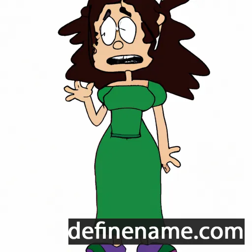 cartoon of the name María de la O