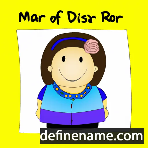 cartoon of the name María del Rosario