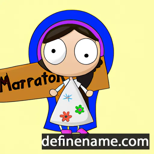 cartoon of the name María Purificación