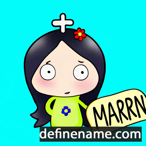 cartoon of the name Marían