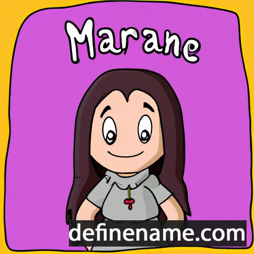 cartoon of the name Mariánne