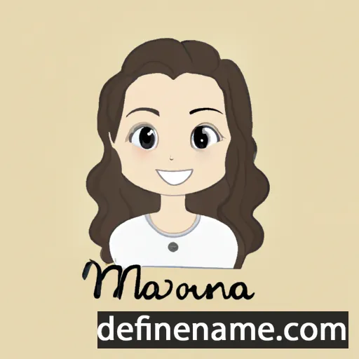 cartoon of the name Mariãna