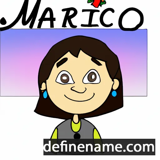 cartoon of the name Mariajo