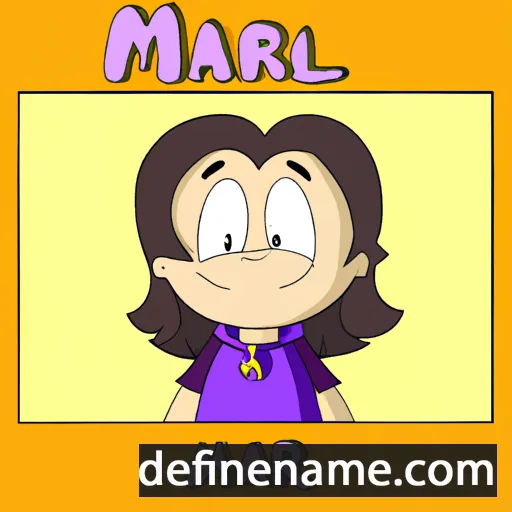 cartoon of the name Marial