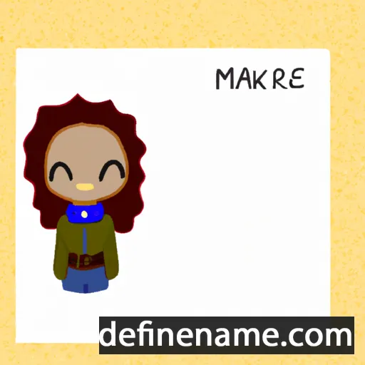 cartoon of the name Marikaye