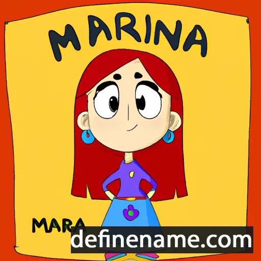 cartoon of the name Marina