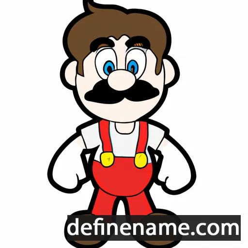 cartoon of the name Mario