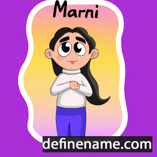 cartoon of the name Marjani