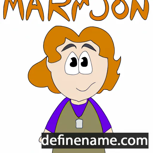 cartoon of the name Marjon