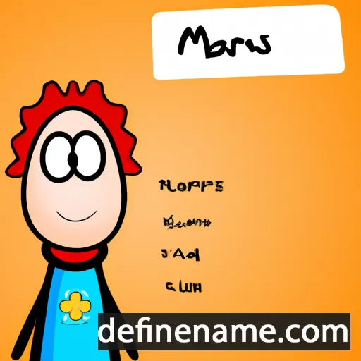 cartoon of the name Marjus