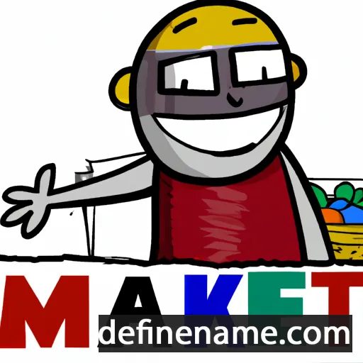 cartoon of the name Market