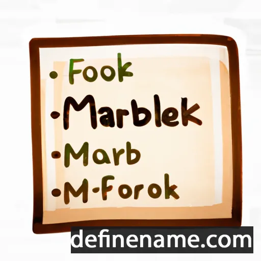 cartoon of the name Markolf