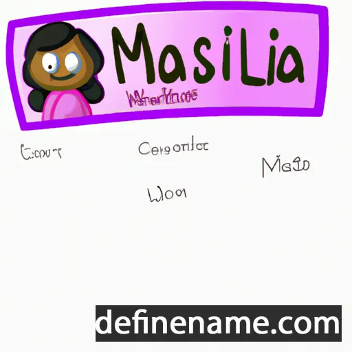 cartoon of the name Marlissia