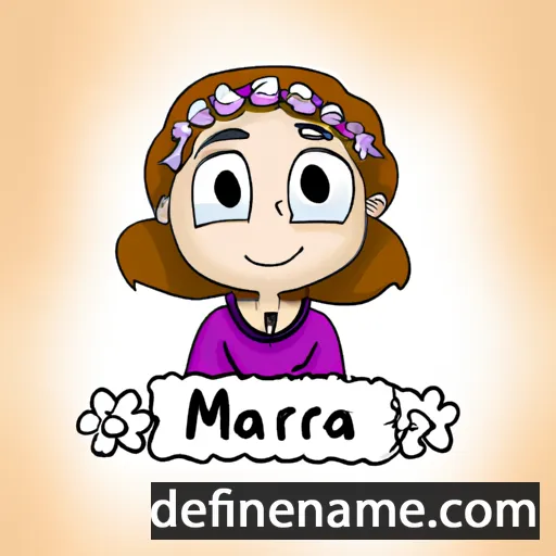 cartoon of the name Marria