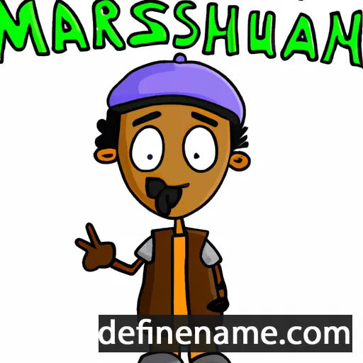 cartoon of the name Marshaun