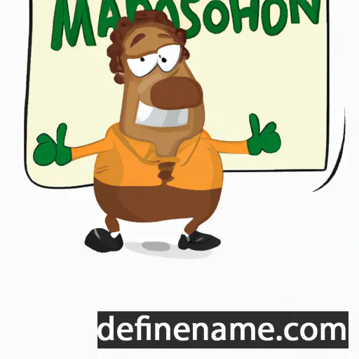 cartoon of the name Marshon