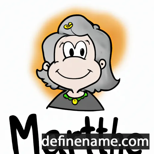 cartoon of the name Marthie