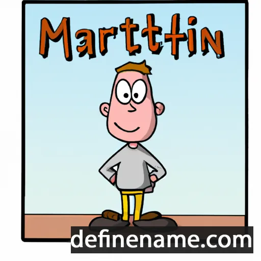 cartoon of the name Marthijn