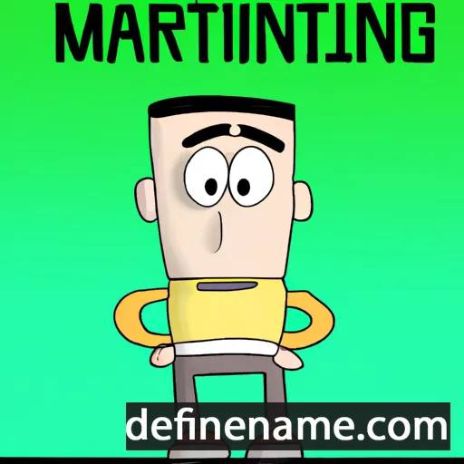 cartoon of the name Martiniano