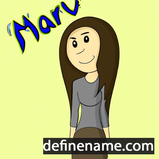 cartoon of the name Marvi