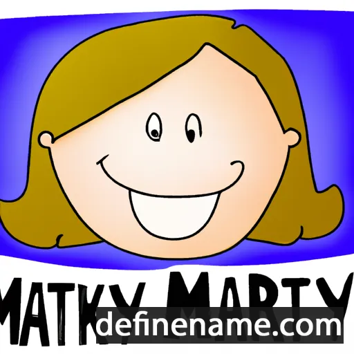 cartoon of the name Marykathryn