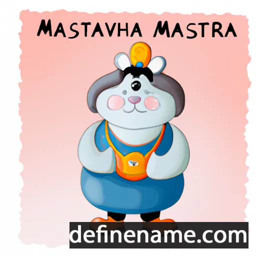 cartoon of the name Mastorava