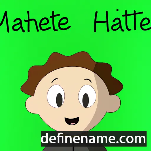 cartoon of the name Mathée