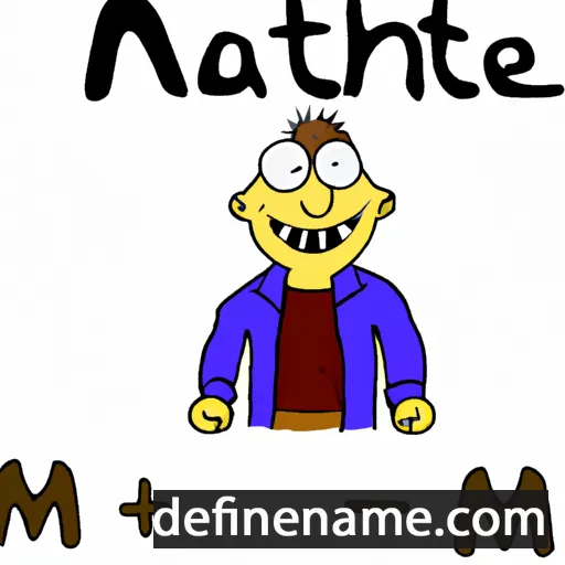 cartoon of the name Mathe