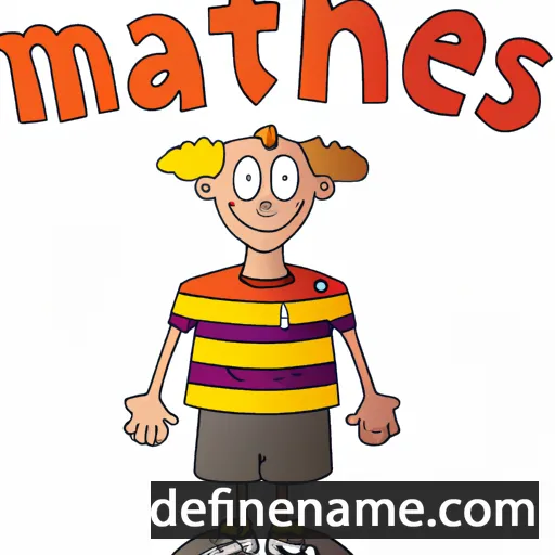 cartoon of the name Mathes