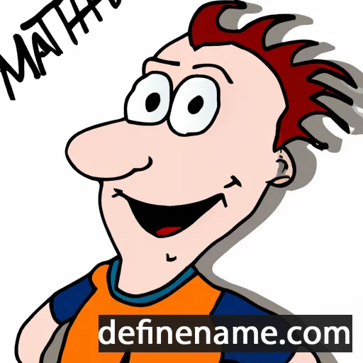 cartoon of the name Matheu