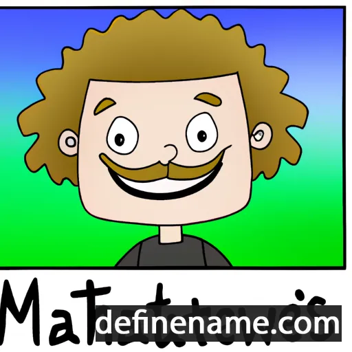 cartoon of the name Mathews