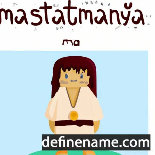 cartoon of the name Matsináámayaakíí