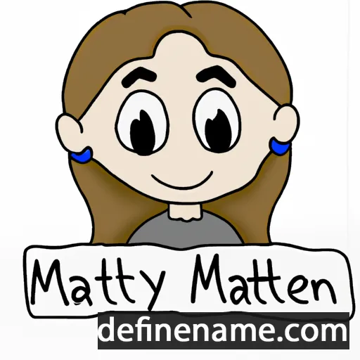 cartoon of the name Mattelyn