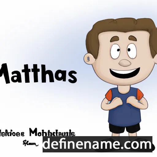 cartoon of the name Matthios