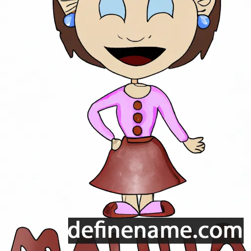 cartoon of the name Maulina