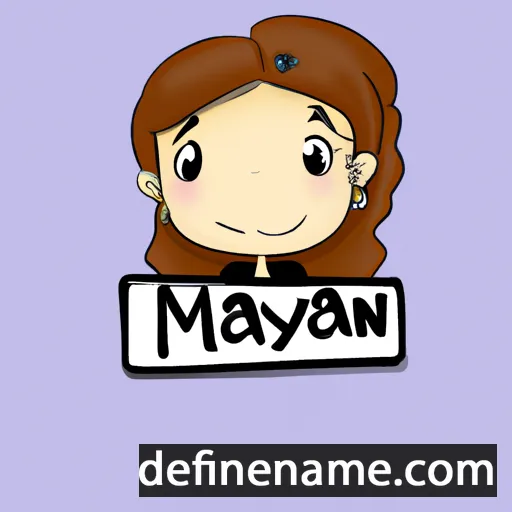 cartoon of the name Mayalynn