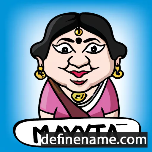 cartoon of the name Mayawati