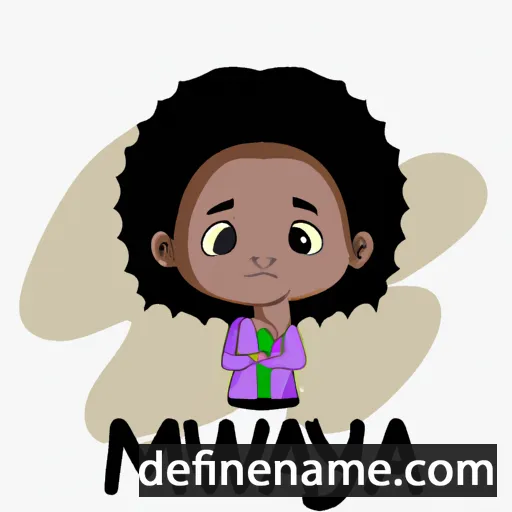 cartoon of the name Mayowa