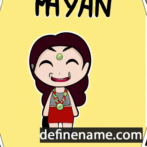 cartoon of the name Mayrín