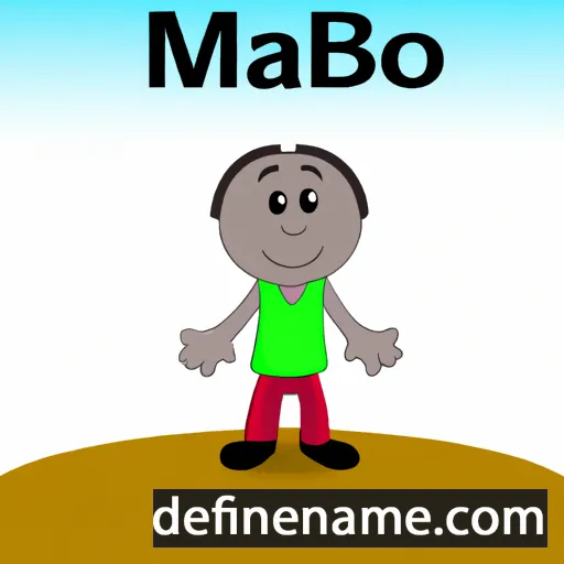 cartoon of the name Mboso