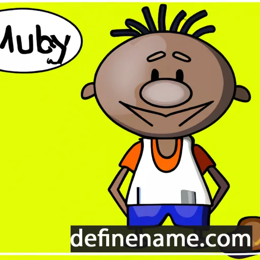 cartoon of the name Mbuyi