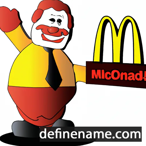 cartoon of the name Mcdonald